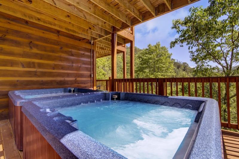 Private hot tub on the deck